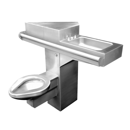 15" Wide Handicap-ADA Combination Lavatory/Toilet Units for use on 45 degree chase wall