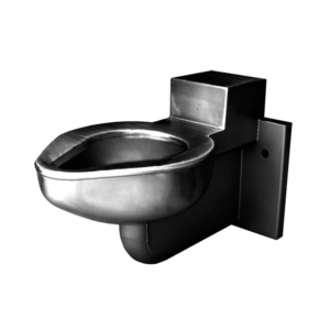 This 3 bolt wall hung toilet is designed for security environments with an accessible mechanical chase.