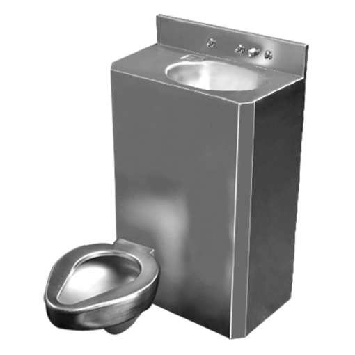 26" Wide Combination Unit (toilet/lavatory) with offset toilet bowl