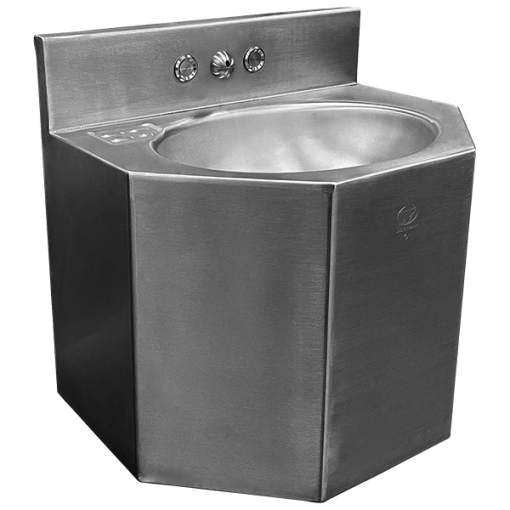 rear-mounted stainless steel lavatory