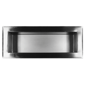The Willoughby RS line of Recessed Shelf Fixtures (models: RS1 and RS2) are all-welded 16 gauge, Type 304 stainless steel shelves.