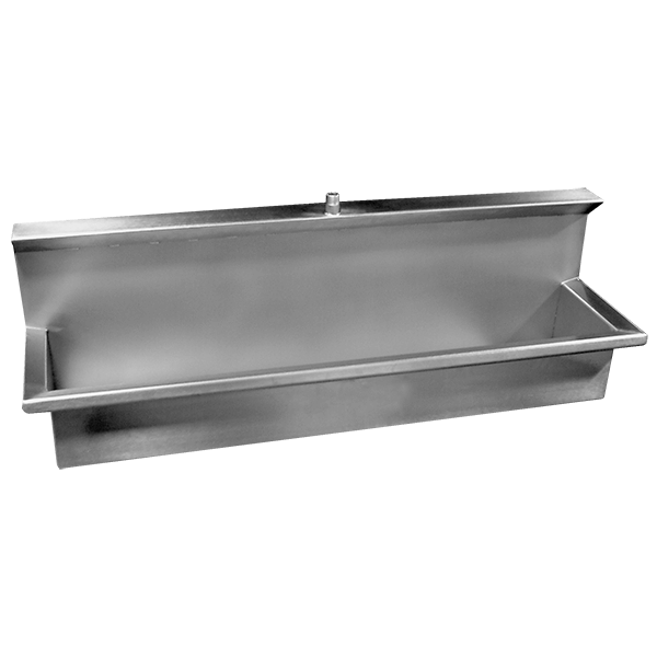 Stainless Steel Multi Person Front Mounted Washout Trough Urinal Willoughby Industries