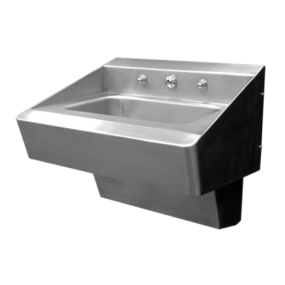 The Willoughby WBLS-2018- HC-FA Ligature resistant, Front Access, Stainless Steel Bathroom Sink (Behavioral Lavatory).