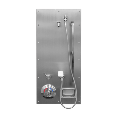 front-mounted ada-compliant wide housing shower panel