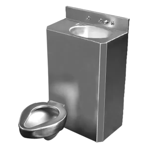 26″ Wide Offset Bowl Combination Lavatory Toilet Unit