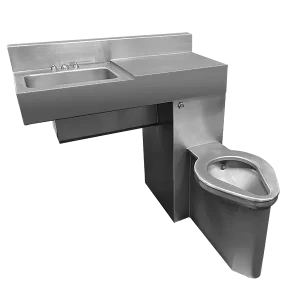 37″ Wide Rear Access ADA-Compliant Combination Lavatory Toilet Unit for 90° Chase Wall