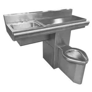 49″ Wide Front Access ADA-Compliant Combination Lavatory Toilet Unit for 90° Chase Wall