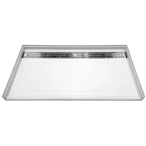 30″ × 60″ AquaSurf® Solid Surface ADA-Compliant Roll-in Shower Base with Integral Rear Trench Drain