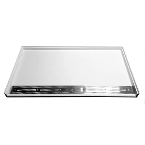 30″ × 60″ AquaSurf® Solid Surface ADA-Compliant Roll-in Shower Base with Integral Front Trench Drain