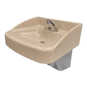 Ligature-Resistant Solid Surface Lavatory – Deck-Mounted Faucet