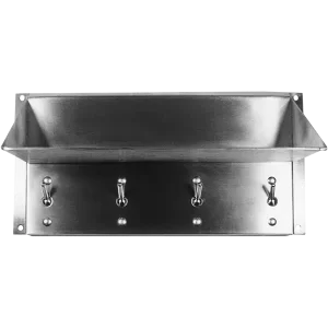 Ligature-Resistant Front Access Towel Hook with Integrated Shelf