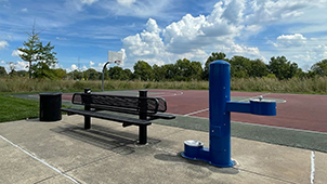 outdoor vandal-resistant bottle filler and drinking fountain