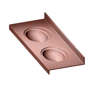 Square Front (3″) Solid Surface Lavatory Deck