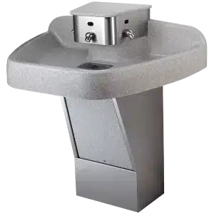 AquaFount® Three-Station Solid Surface Washfountain – Floor Mounted