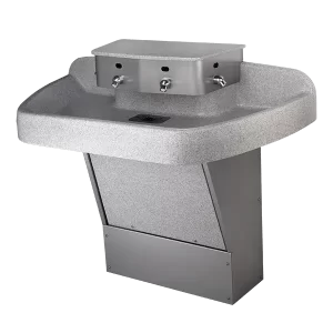 AquaFount® Four-Station Solid Surface Washfountain – Wall Mounted