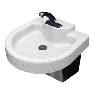 AquaWave® Single-Station Solid Surface Lavatory System for (DMF) Deck-Mounted Faucets
