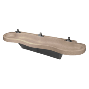 AquaWave® Three-Station Solid Surface Lavatory System for (DMF) Deck-Mounted Faucets