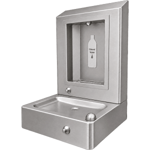 ADA-Compliant Rear Access Bottle Filler with Drinking Fountain