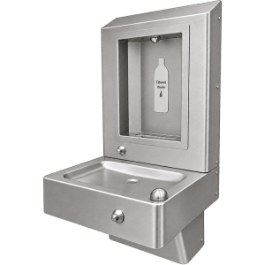 ADA-Compliant Front Access Bottle Filler with Drinking Fountain