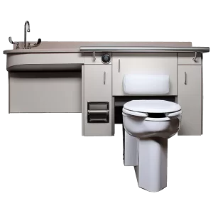 ADA-Compliant Patient Care Unit – Bedpan Washer, Grab Bar
