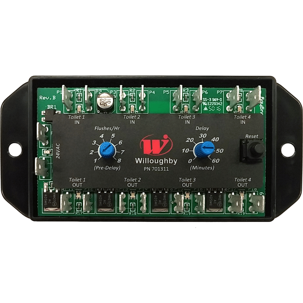 Hard-Wired 4-Toilet Flush Controller | Willoughby Industries